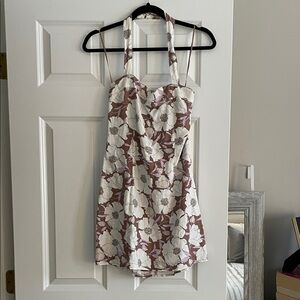 Abercrombie & Fitch Floral Dress - White and Brown